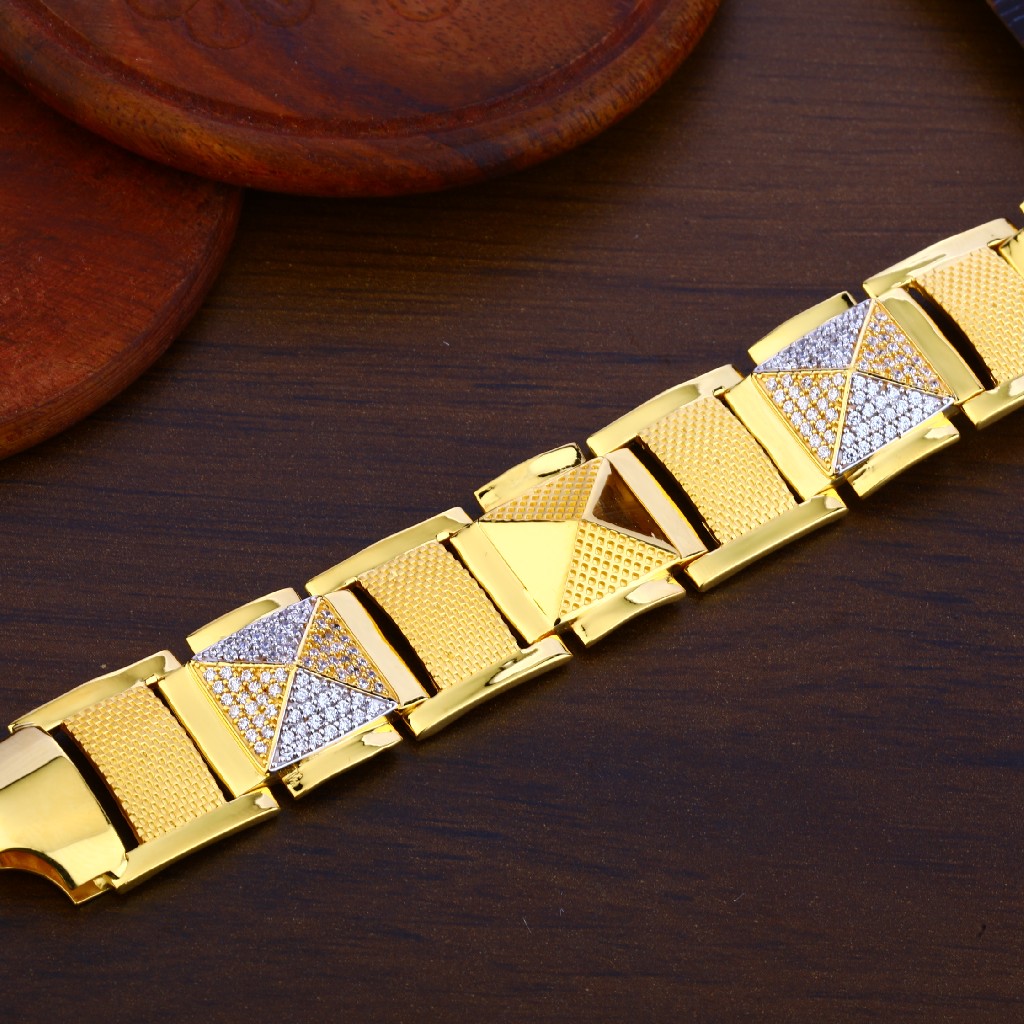 Mens Plain Gold 22K Bracelet-MPB91