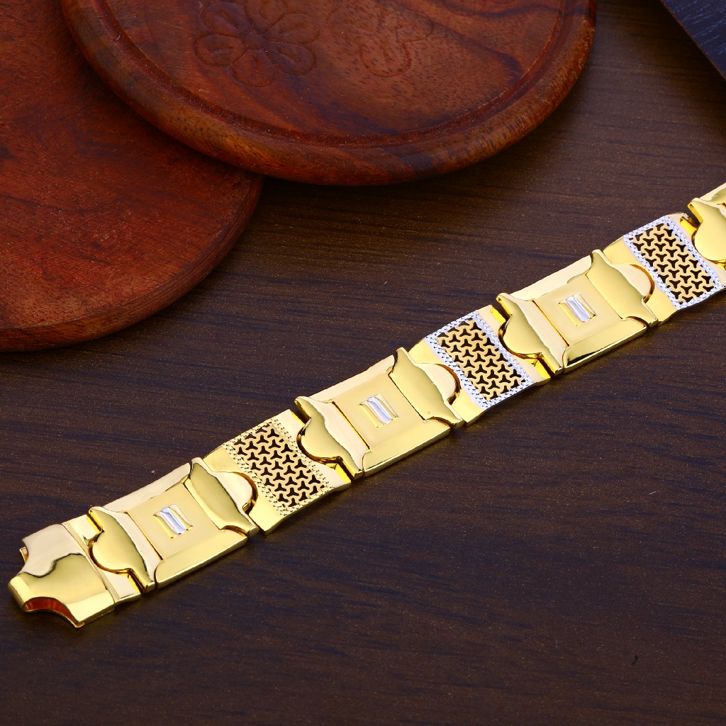 Mens Plain Gold Bracelet-MPB83