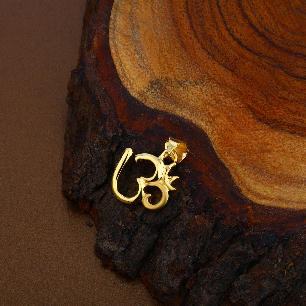 Hollow Gold Om Pendant-HLP99