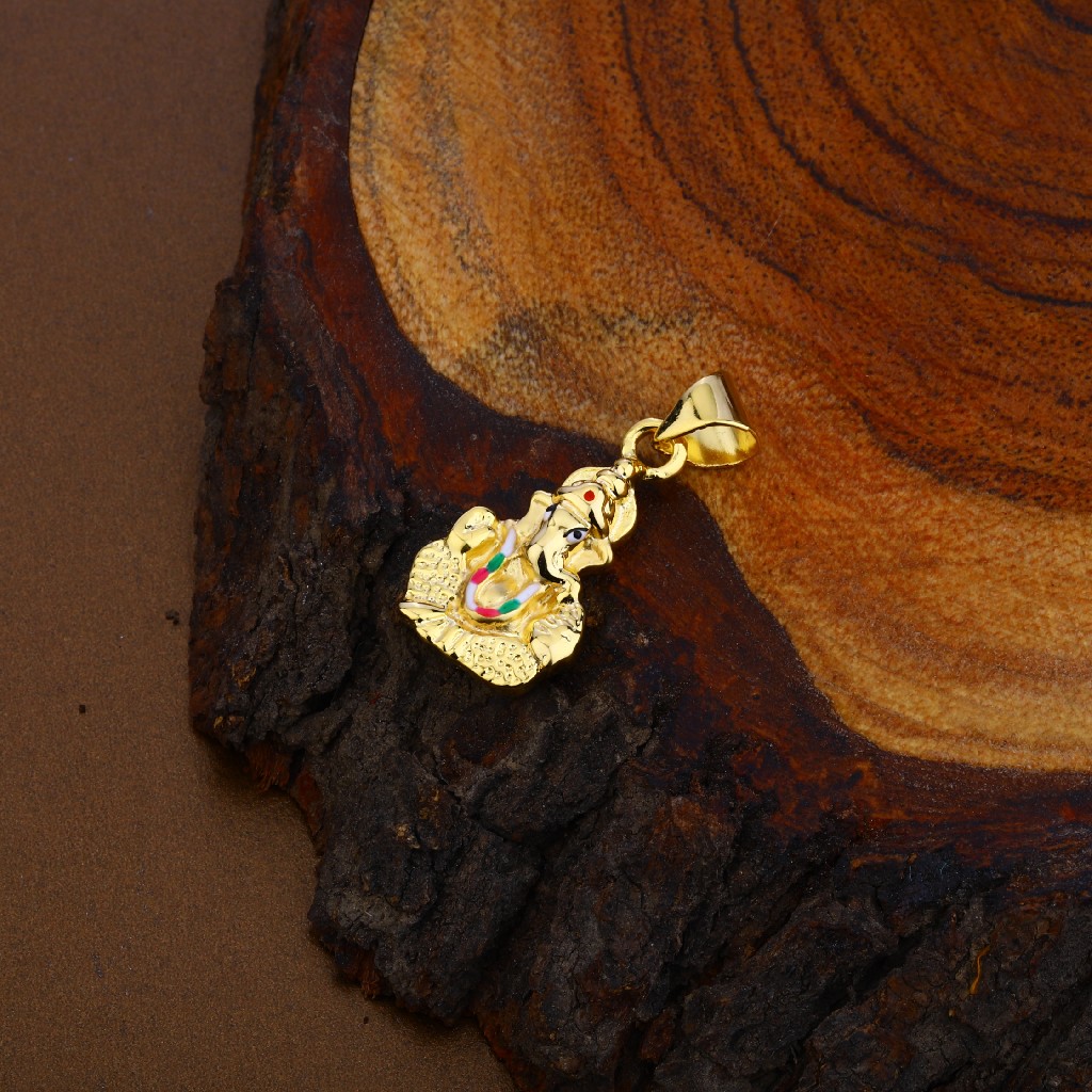 Mens Ganpati God Gold Pendant-HLP93