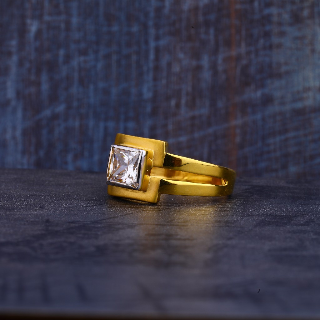 916 Gold Cz Mens Ring-MR264