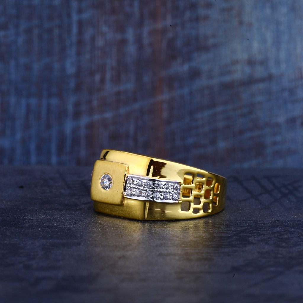 Mens Gold 916 Ring-MR226