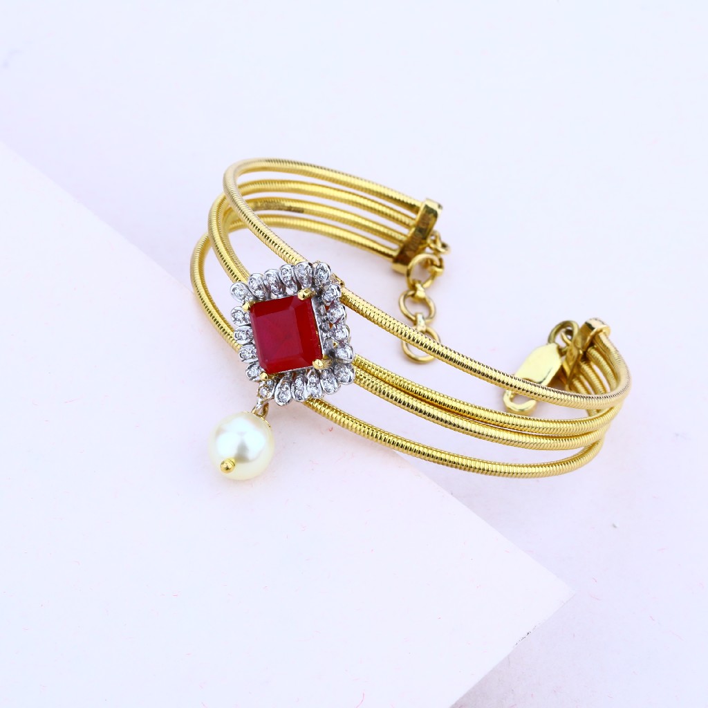 Ladies Italian Gold Kada-LIB12
