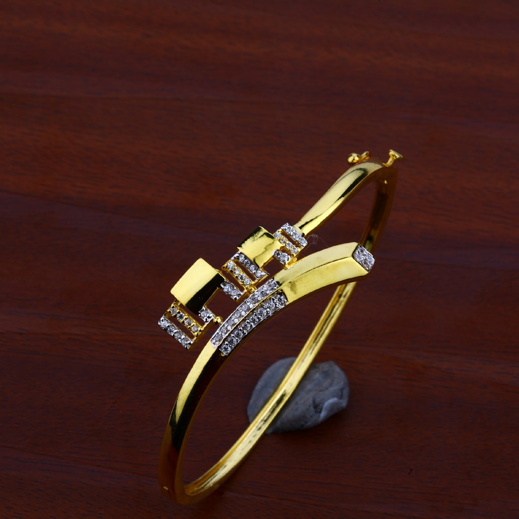 Ladies 18K Gold Cz Kada-LKB63