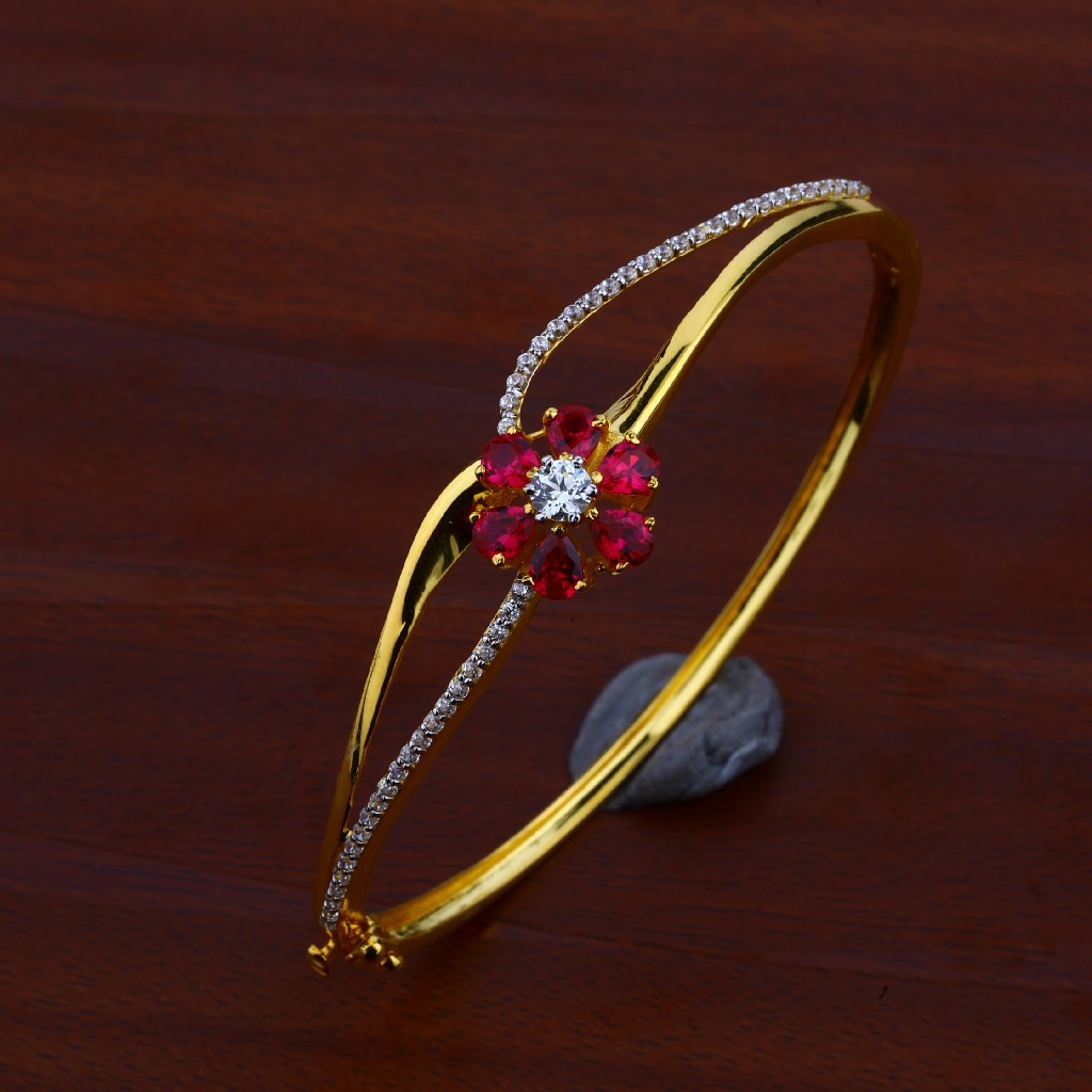 Ladies Gold 18K Kada Bracelet-LKB60
