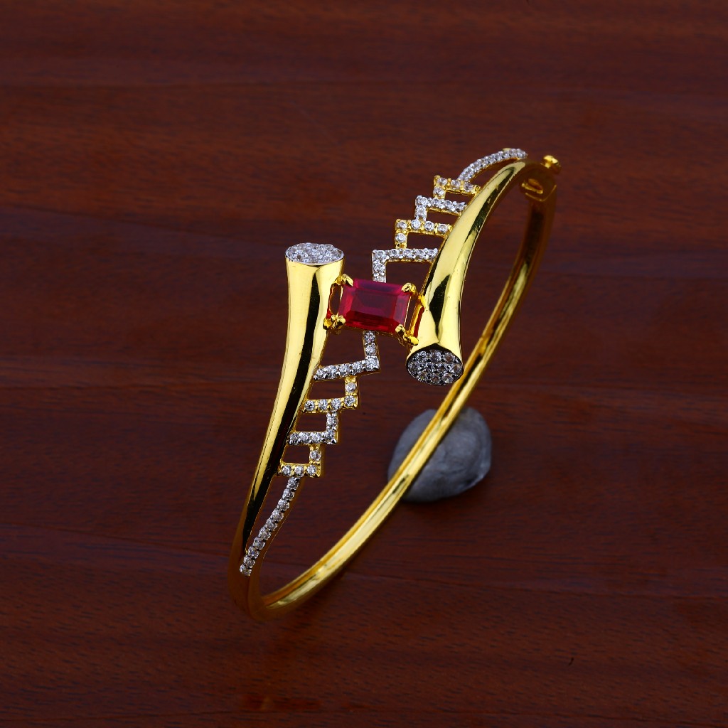 Ladies Gold Cz 18K Kada-LKB52