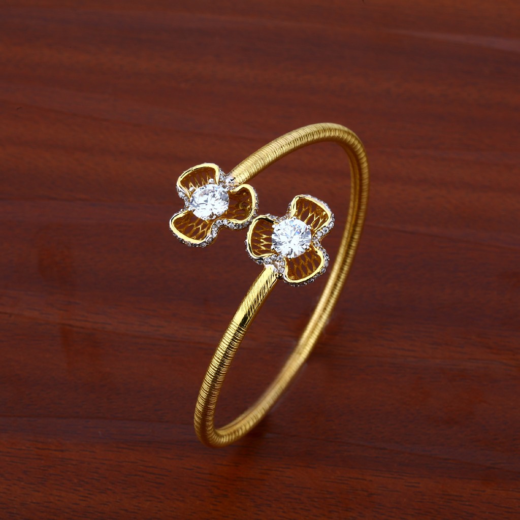 Ladies 18K Gold Kada-LKB21