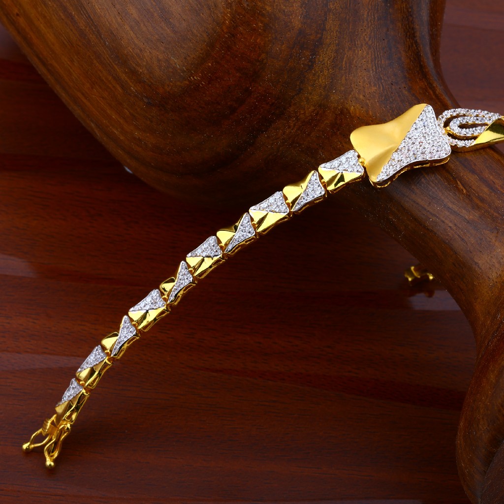 Ladies 18K Gold Kada Bracelet-LKB10