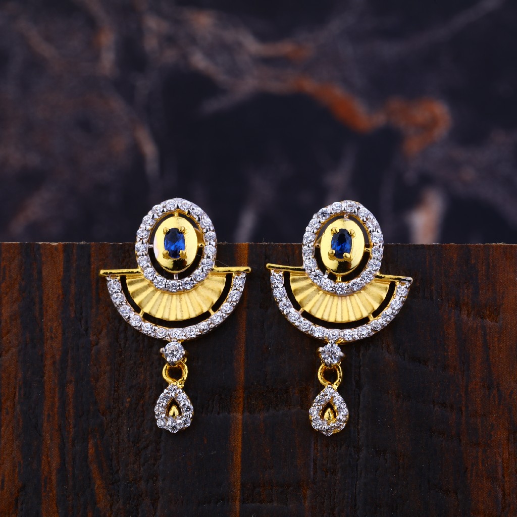 916 Gold Ladies Earrings-LFE141