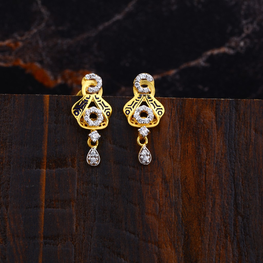 Ladies Gold Earrings-LFE115