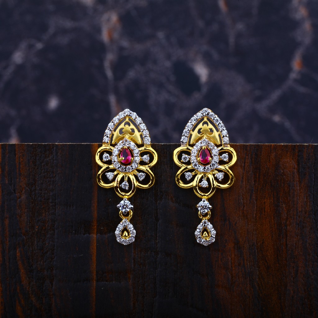 Ladies Gold Earrings-LFE61