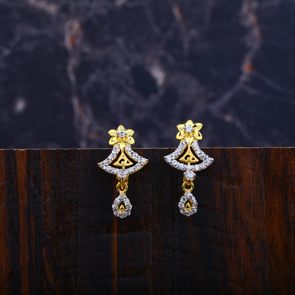 Ladies Gold 22K Earrings-LFE38