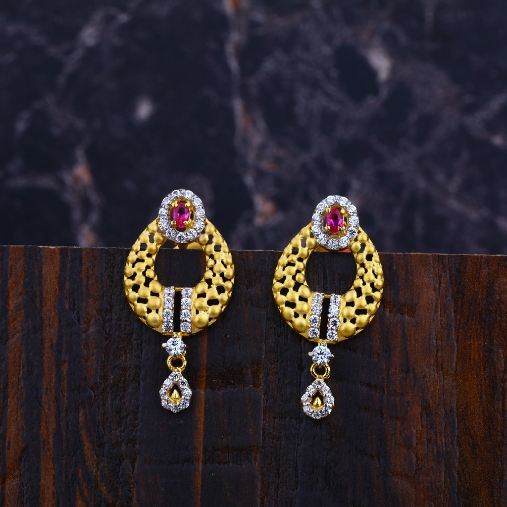 Ladies 916 Gold Earrings-LFE02