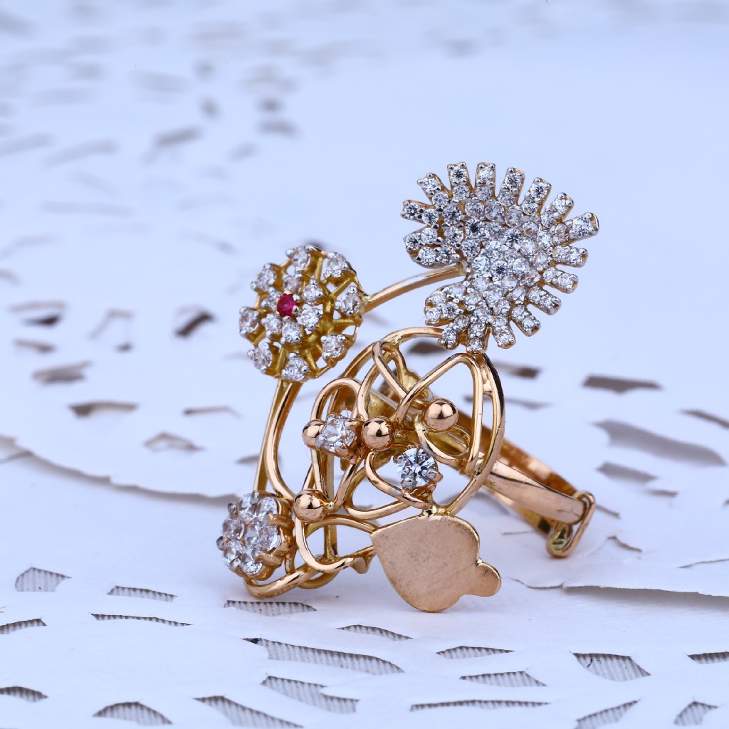 Rose Gold Ladies Designer Ring-RLR31