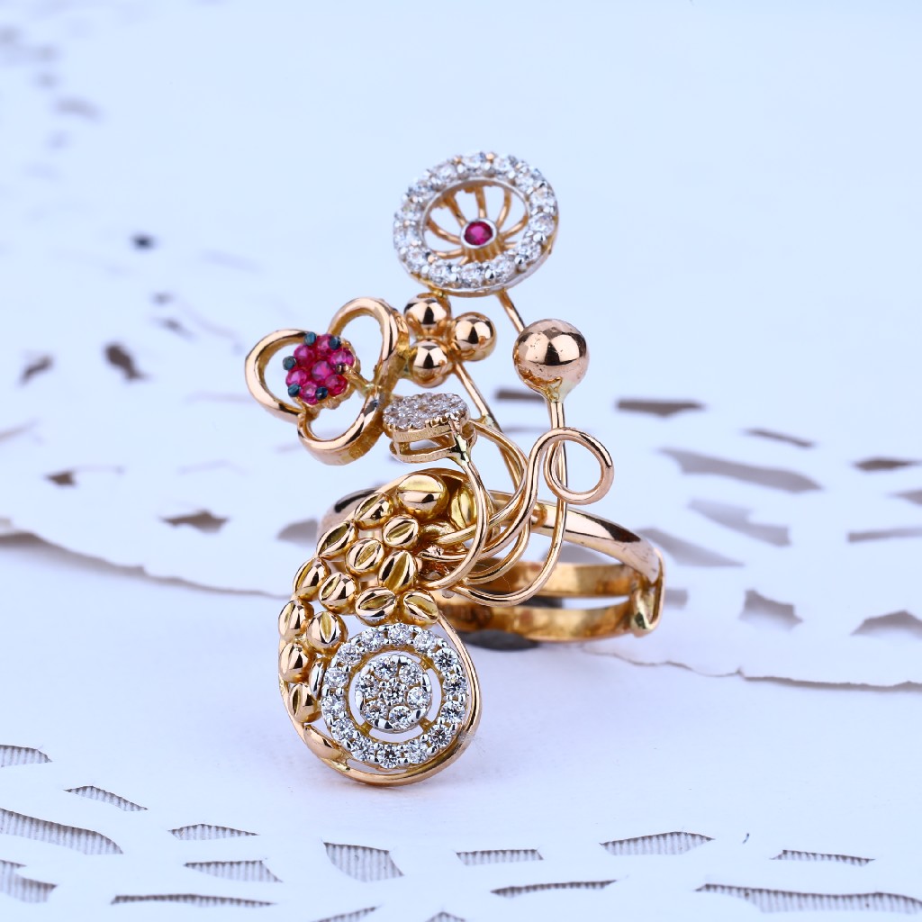 Ladies Long Rose Gold Ring-RLR25