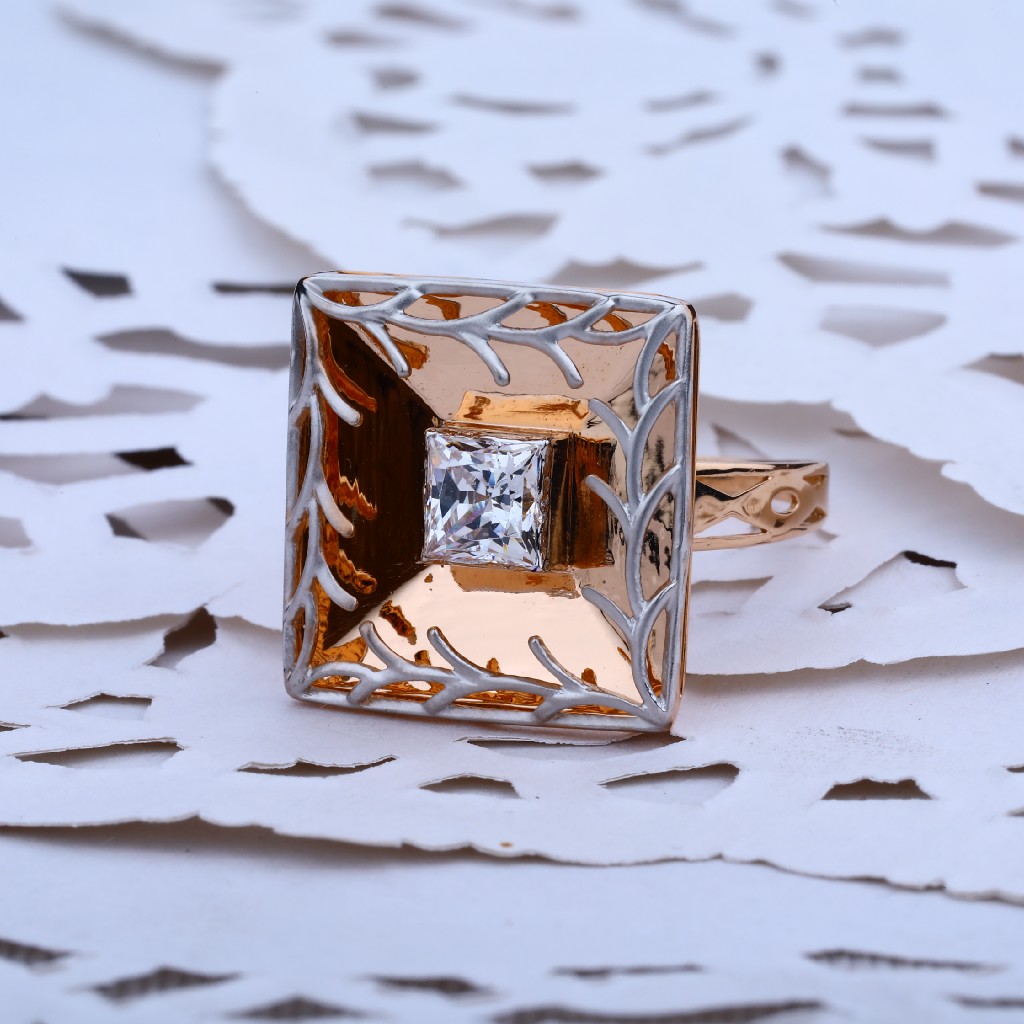 Rose Gold Ladies Fancy 18K Ring-RLR23