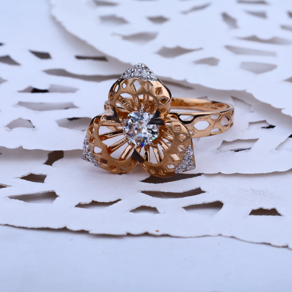 Ladies 18K Rose Gold Ring-RLR17