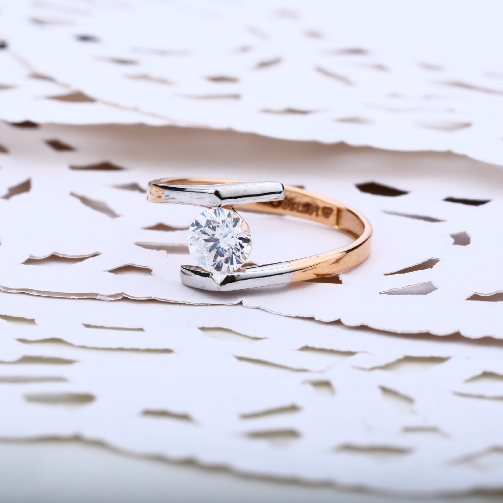 Solitaire Rose Gold Ladies Ring-RLR10