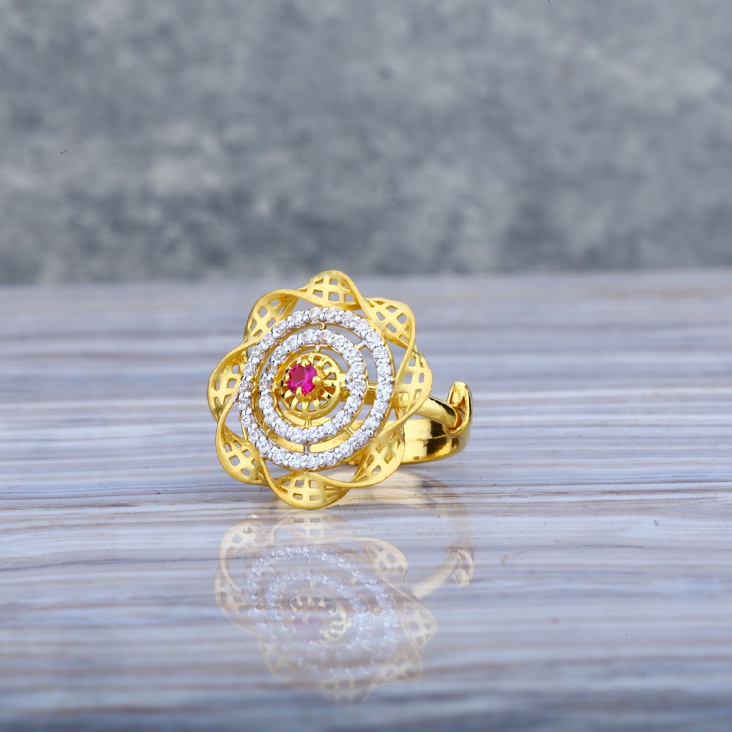 22K Adjustable Gold Ladies Ring-LLR34
