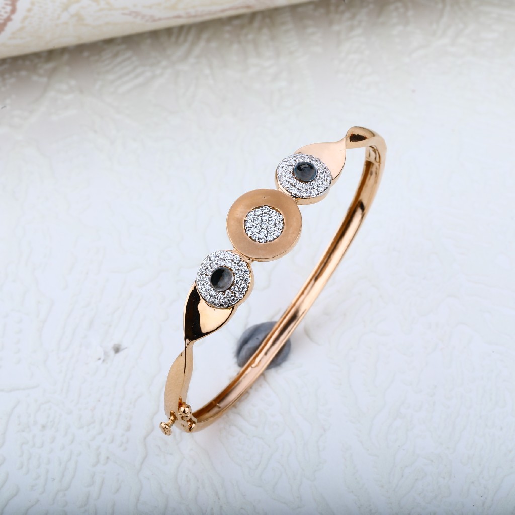 Rose Gold 18K Cz Ladies Kada-RLKB41