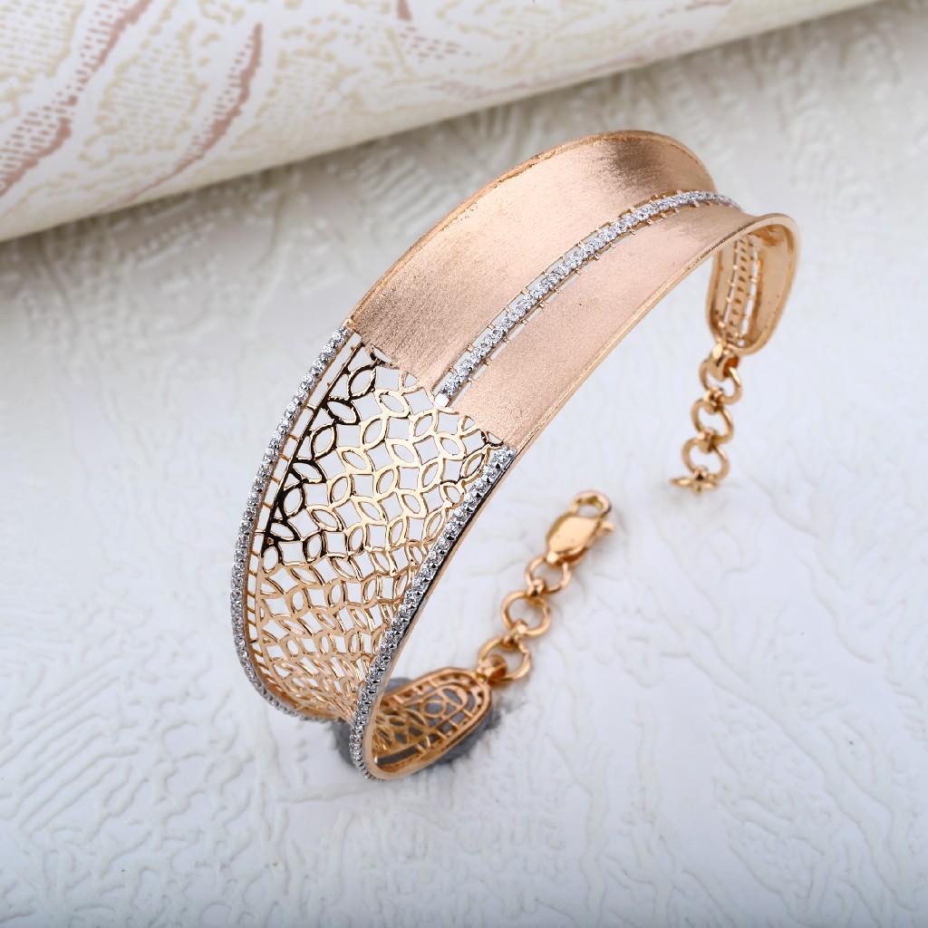 Ladies 18K Rose Gold Designer Kada-RLKB30
