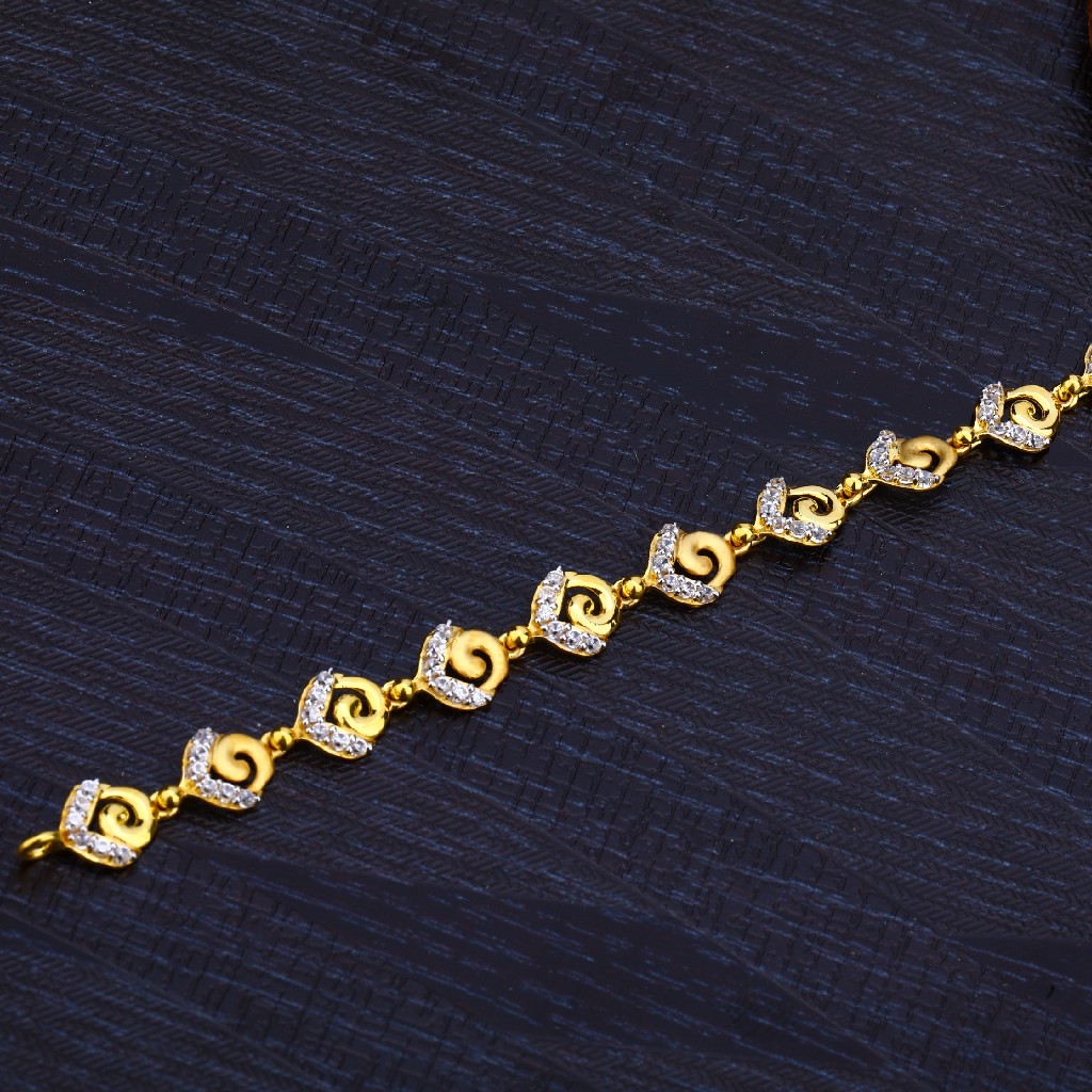 Ladies Gold 916 Fancy Bracelet-LB172