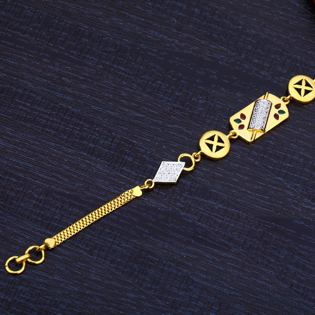 Ladies 22K Casting Gold Bracelet-LB166