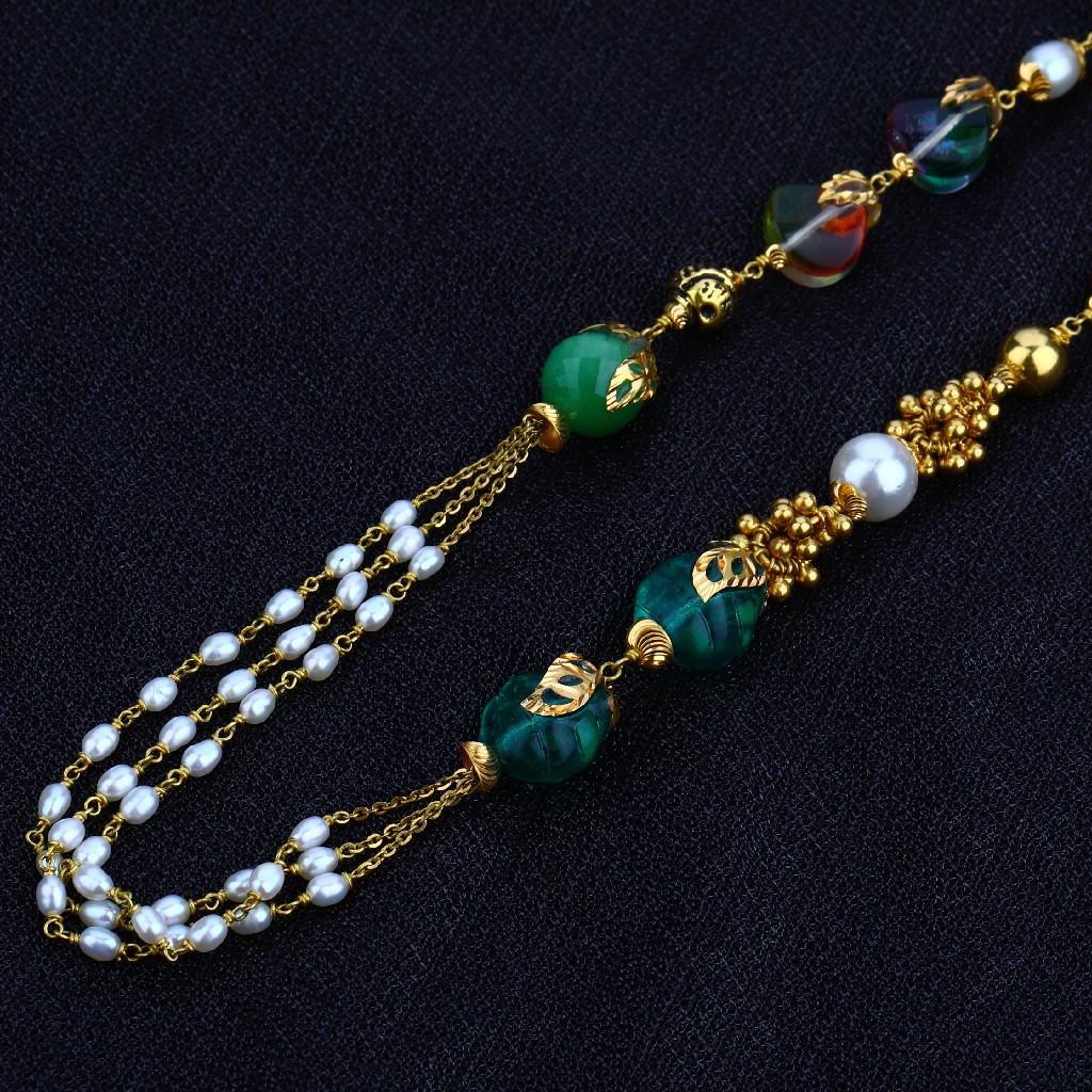 Ladies 22K Gold Moti Mala-AC54