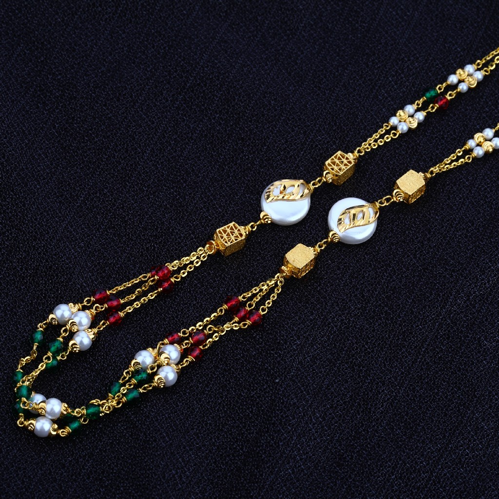Ladies 916 Gold Moti Mala-AC51
