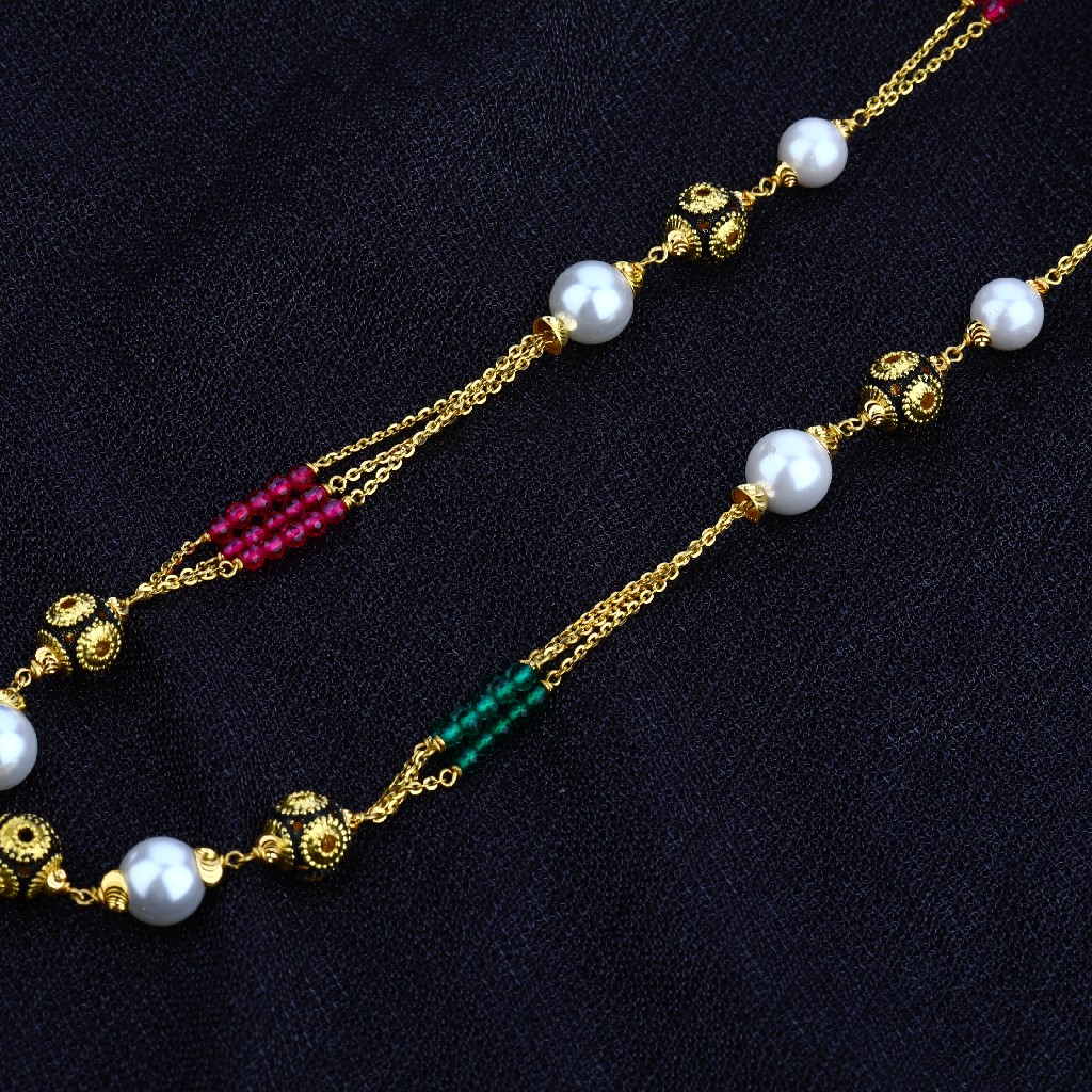Gold 916 Moti Chain Ladies Mala-AC48