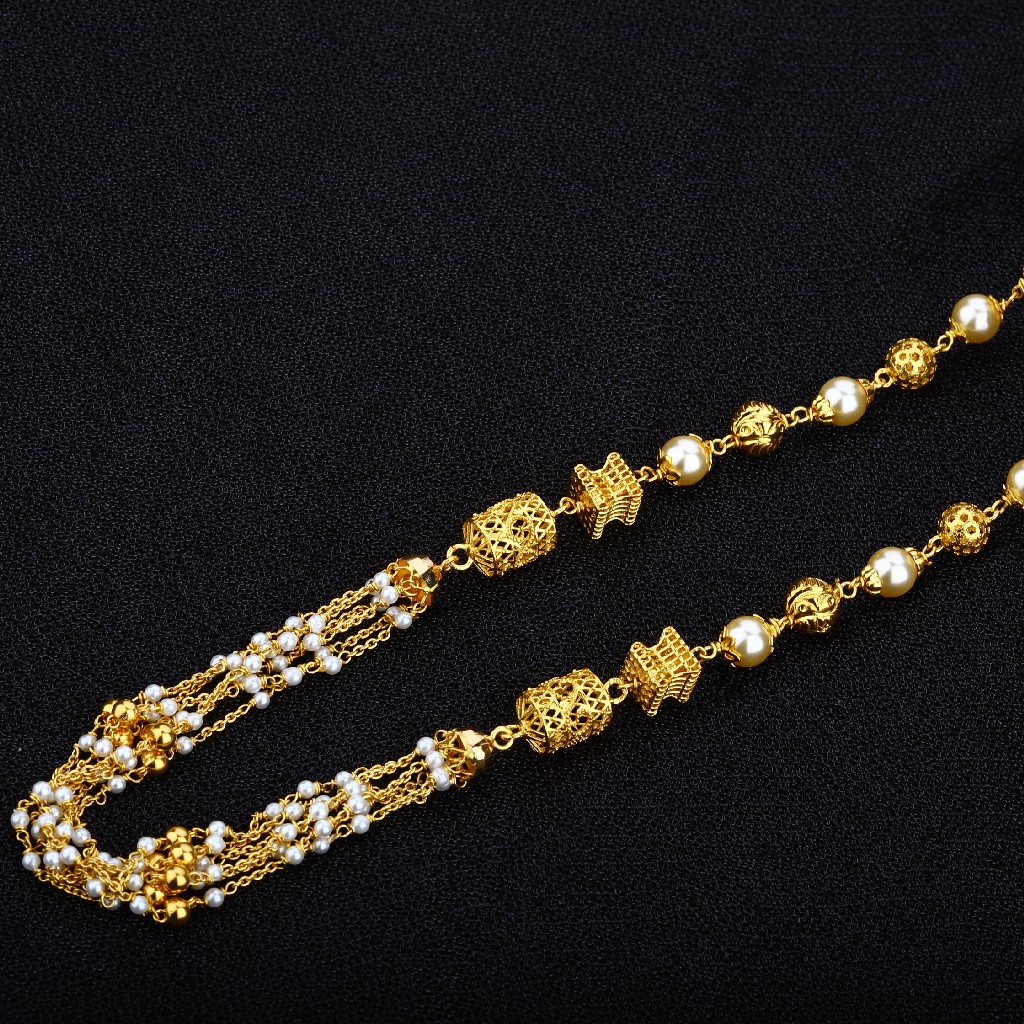 Ladies Gold 916 Moti Mala-AC02