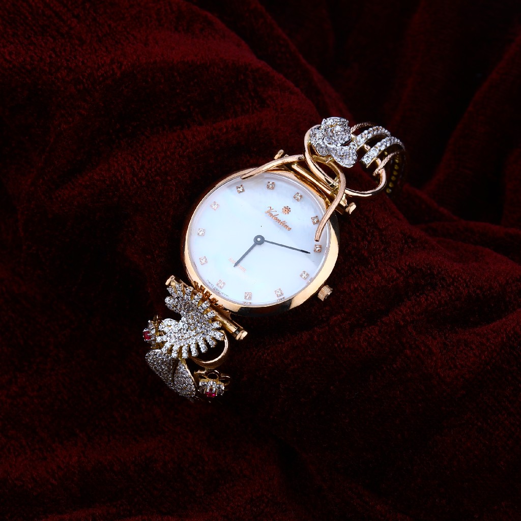 Rose Gold Diamond 18K Watch-RLW64