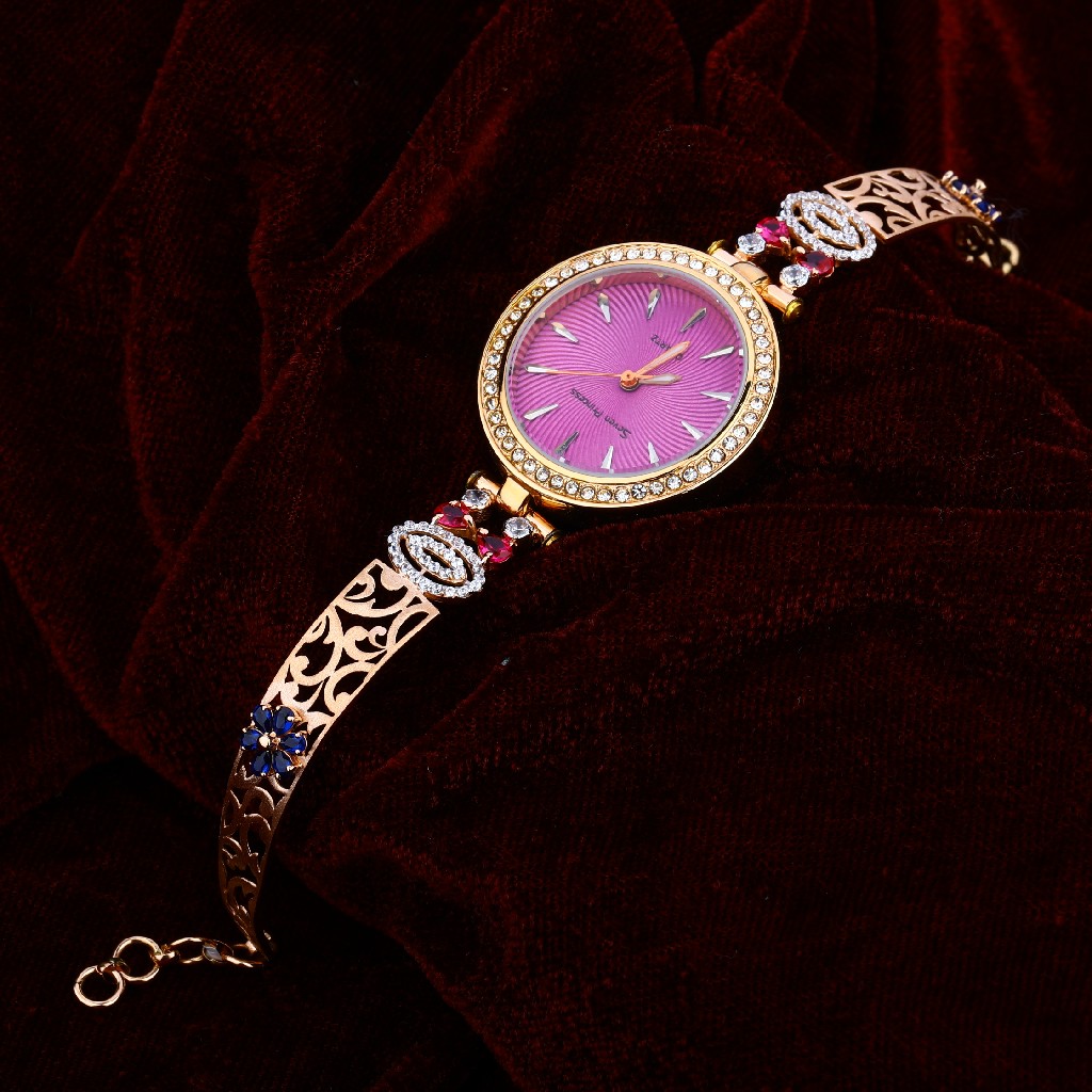 Rose Gold Cz Ladies Watch-RLW62