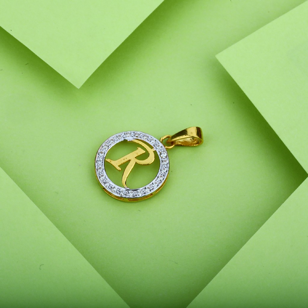 Gold R Letter Pendant-LP12