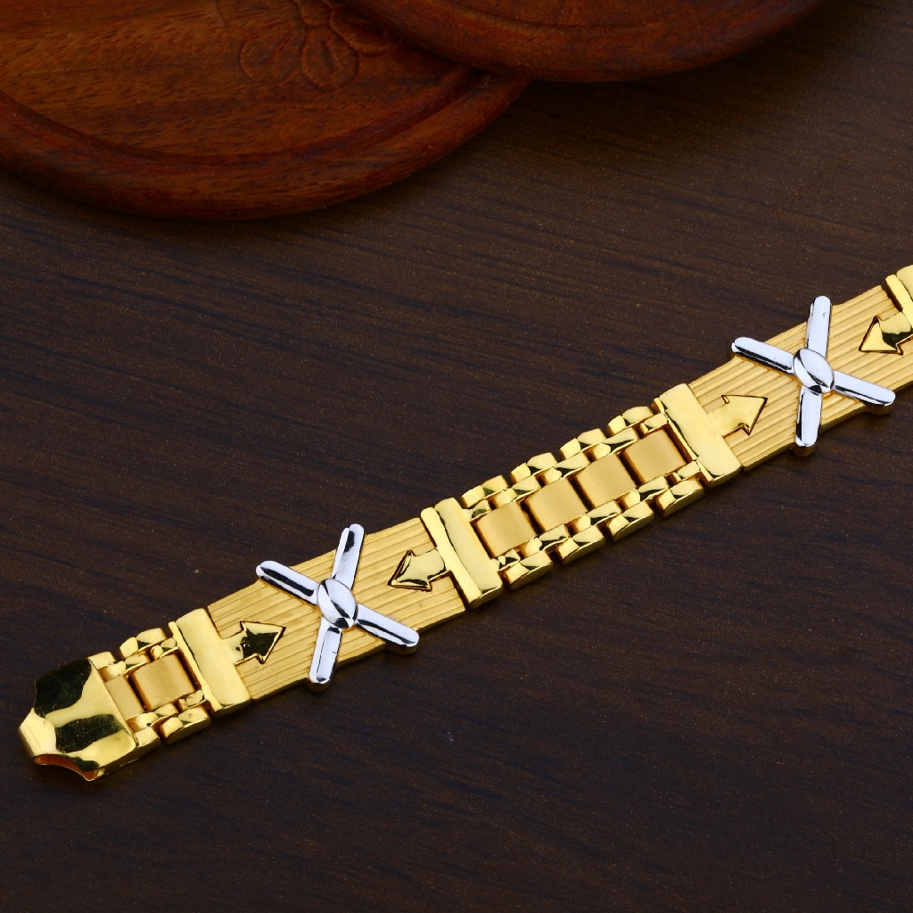 Mens Plain Gold Bracelet-MPB70