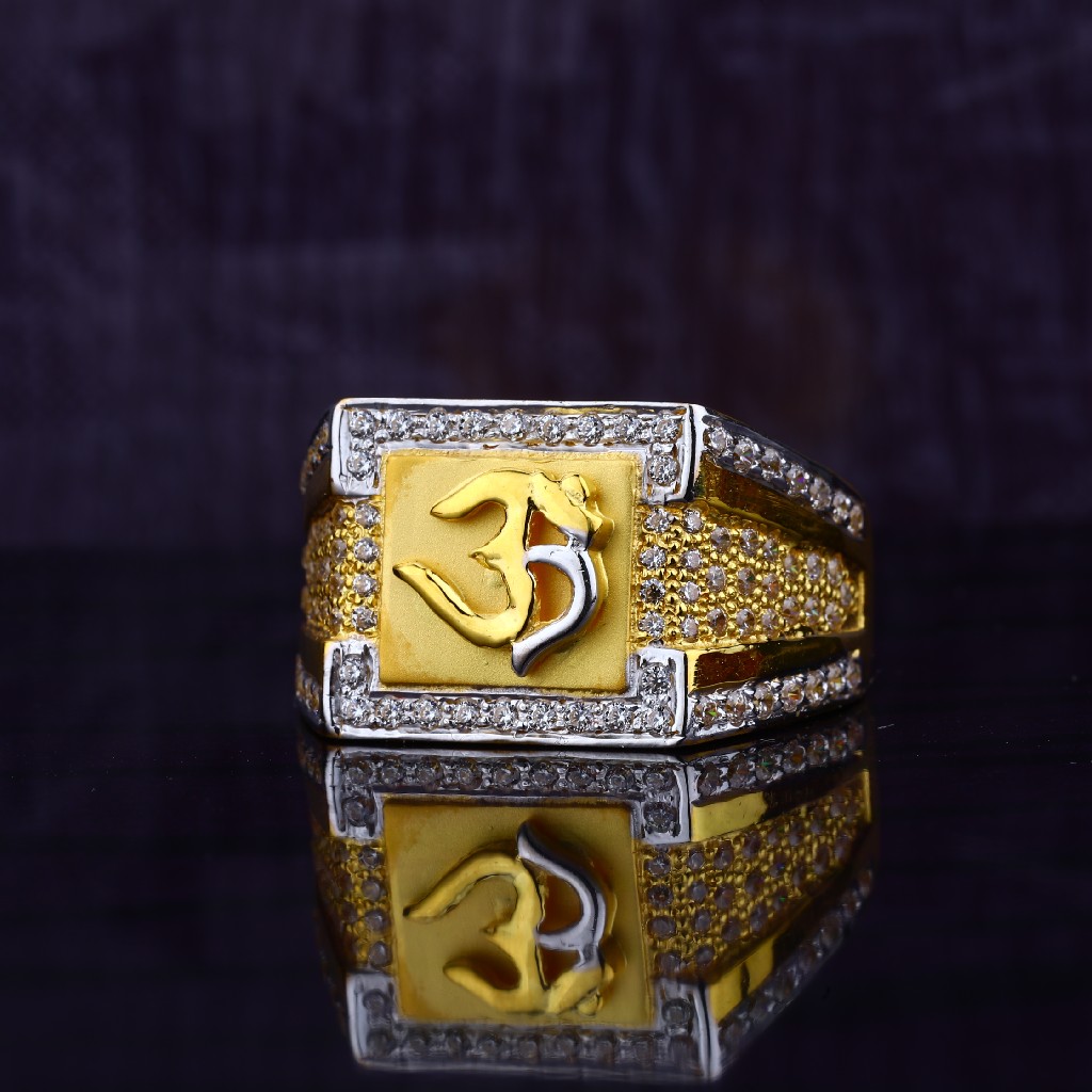 Om God Gold Mens Ring-MGR70