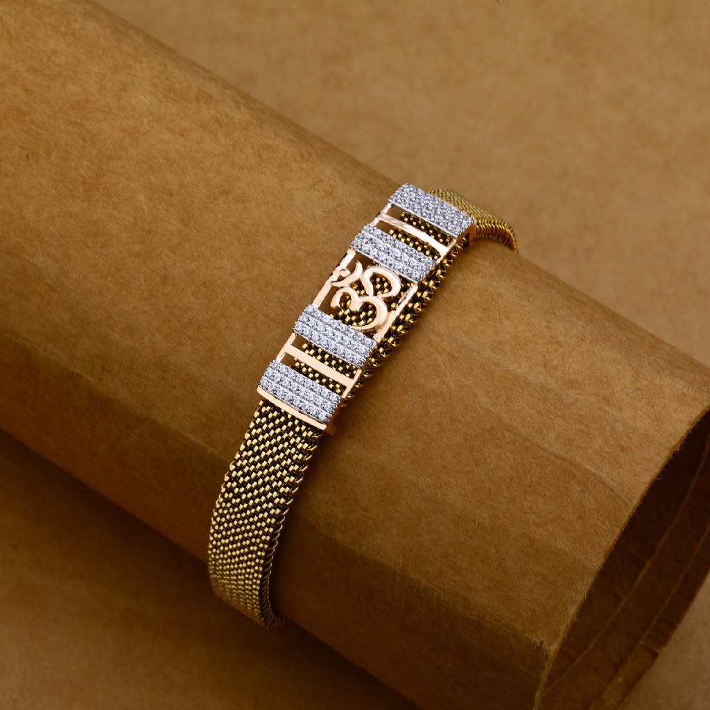 Mens Gold Kada Bracelet-MLB97