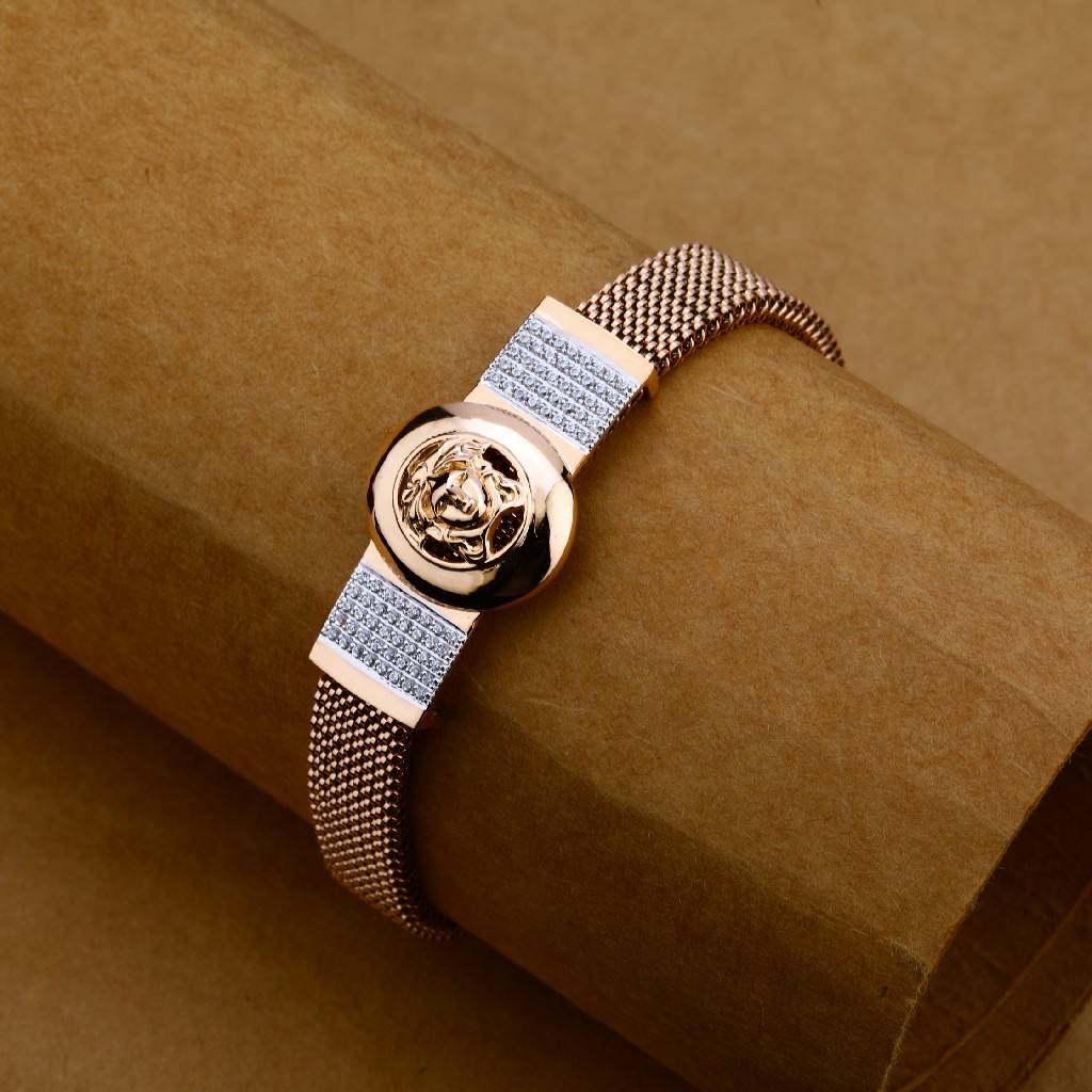Mens 18K Leather Bracelet-MLB76