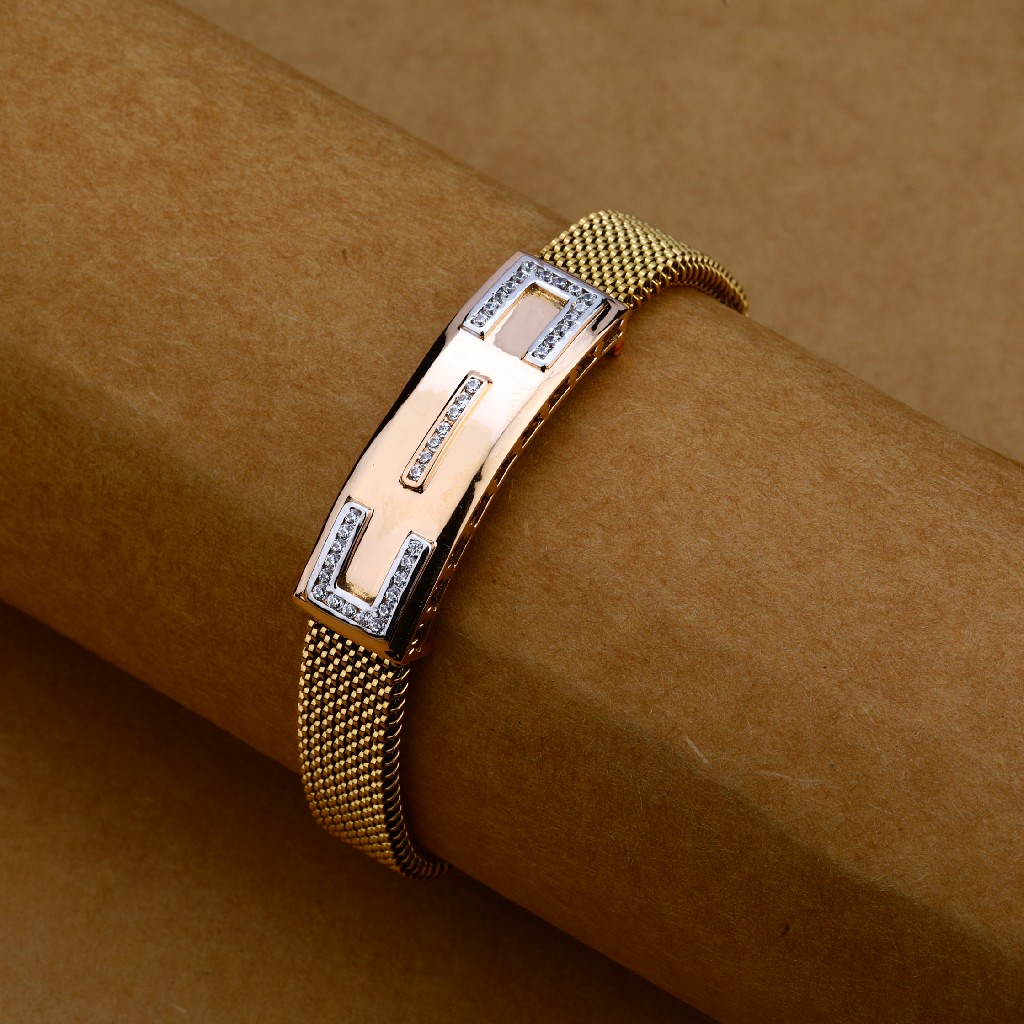 Mens Rose Gold Bracelet-MLB69
