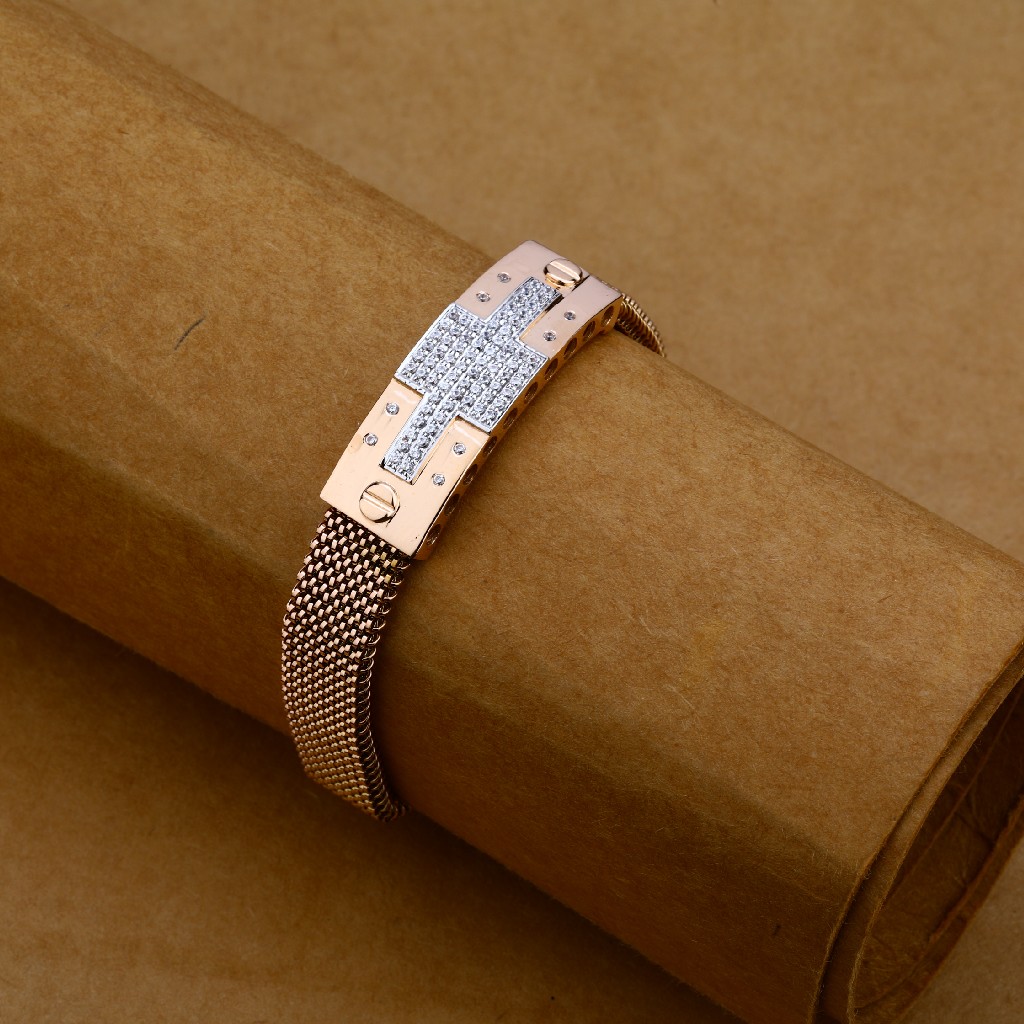 Rose Gold Leather Kada-MLB68