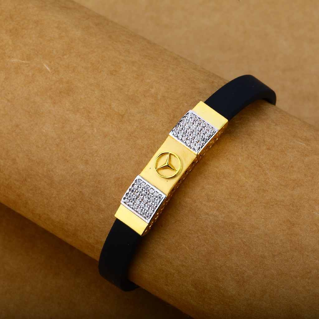 Mens Leather Kada Bracelet-MLB27