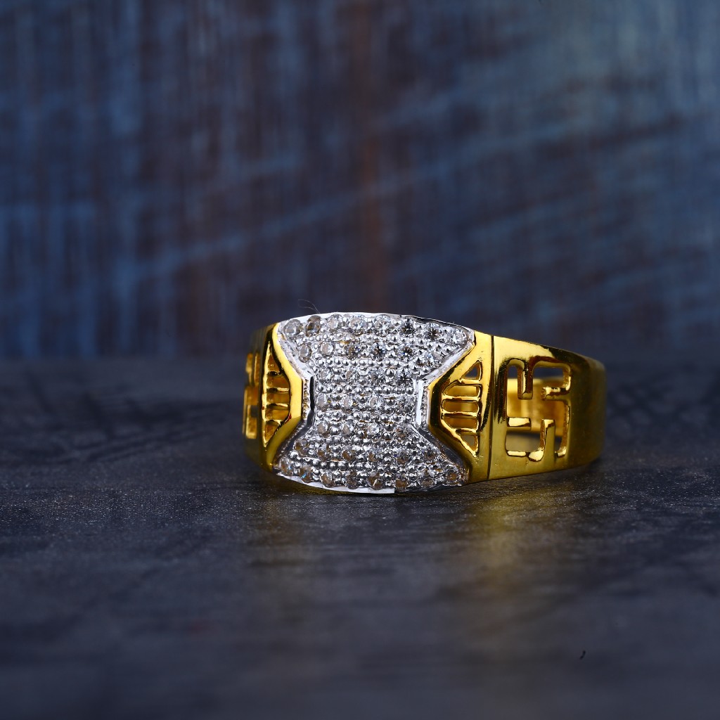 Gold Mens Cz Ring-MR189