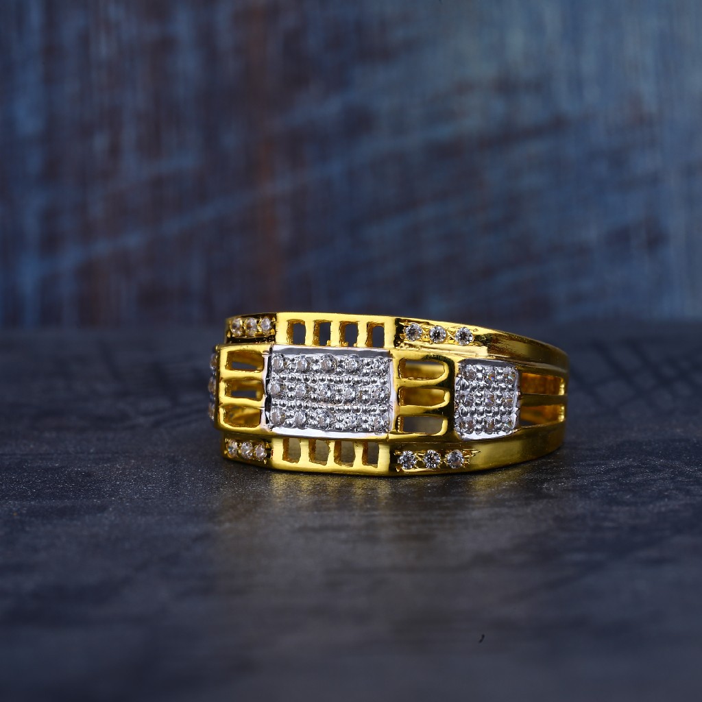 Mens Gold 916 Ring-MR144