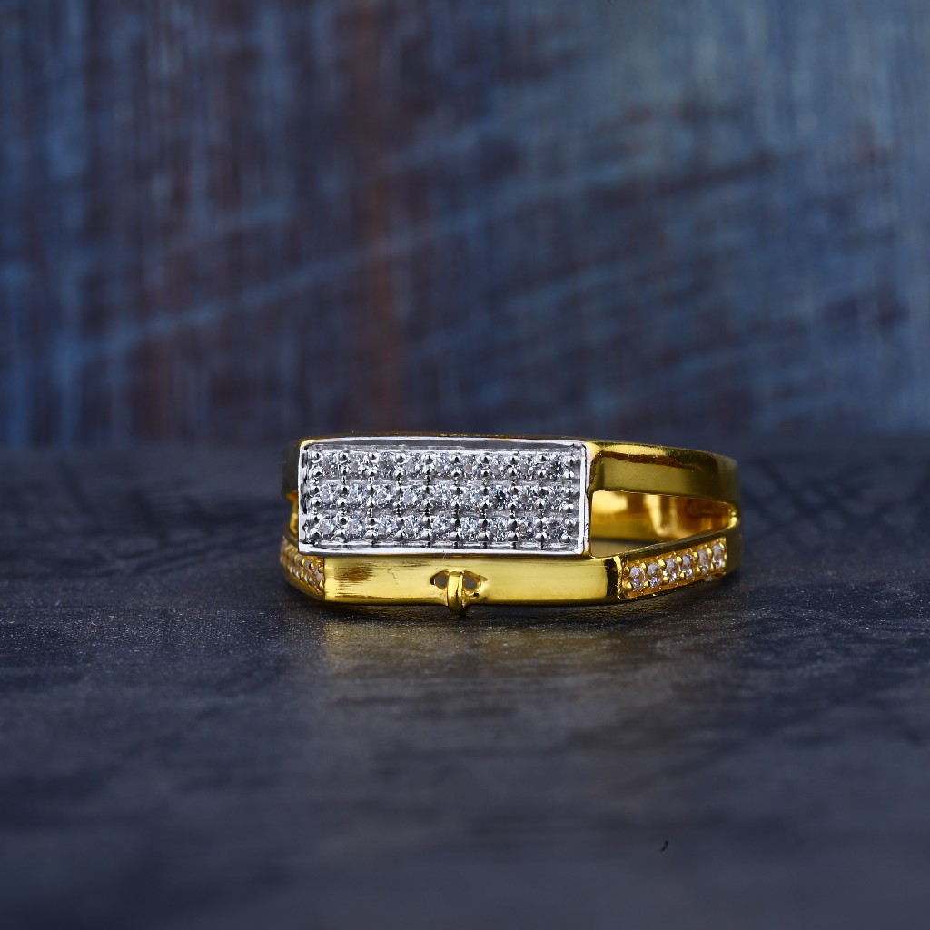 Mens Gold 916 Ring-MR142