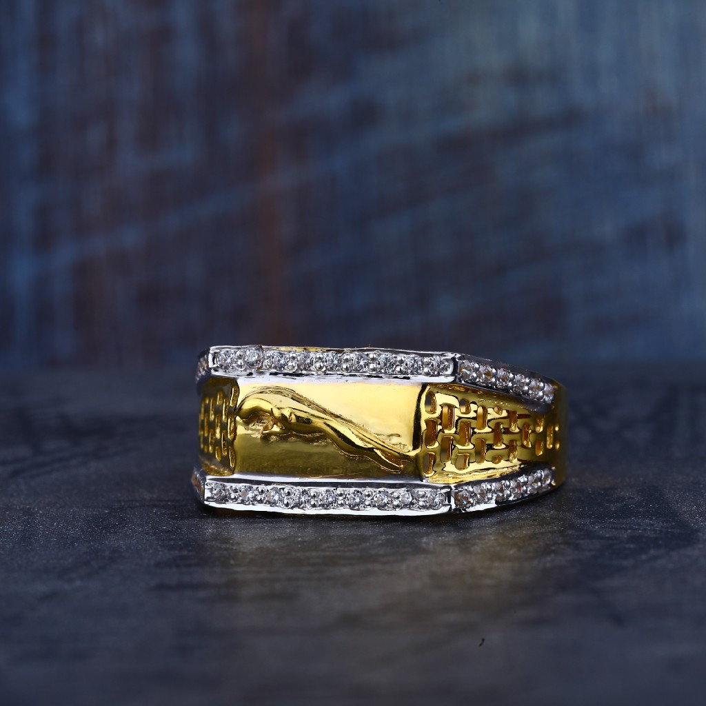 Mens Gold Cz 22k Ring-MR130
