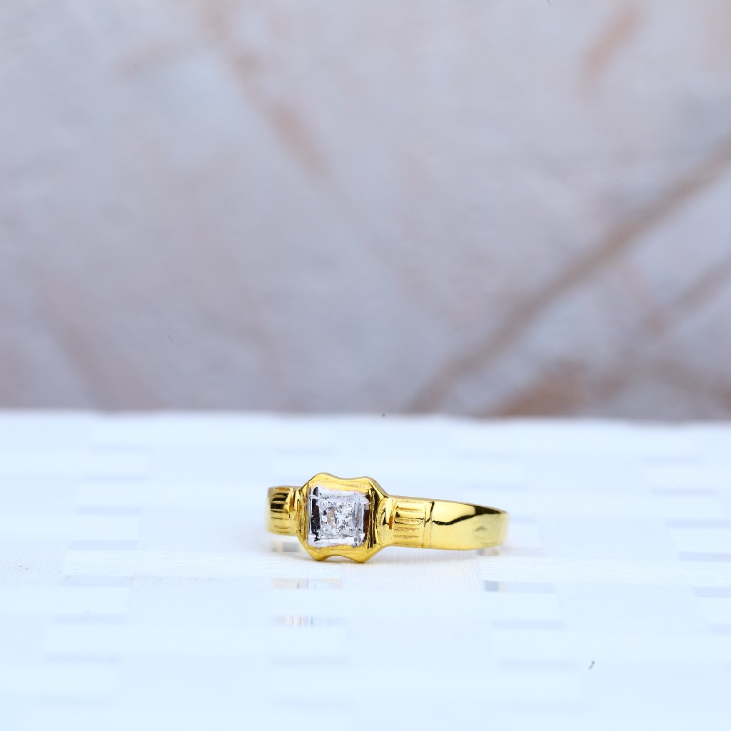 Kids Plain Gold Cz Ring-KR61