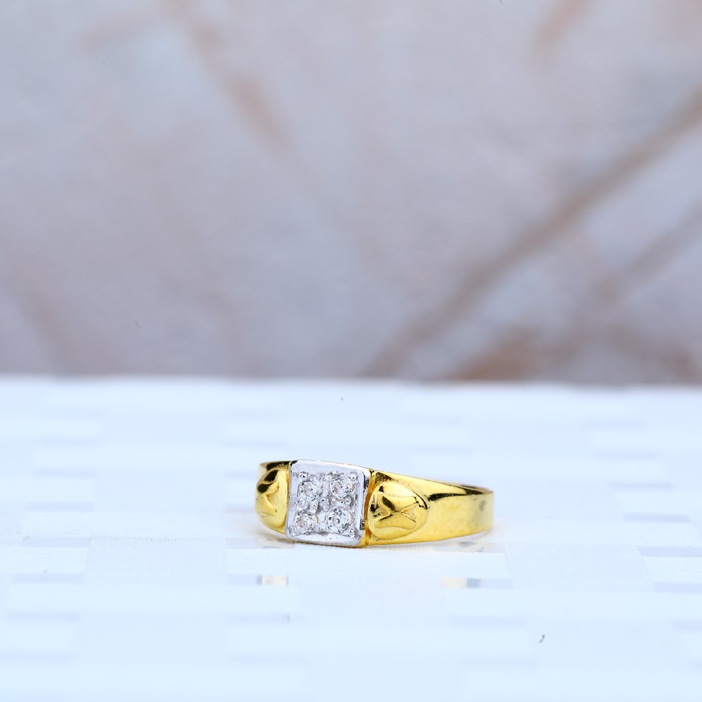 916 Gold Cz Baby Ring-KR57