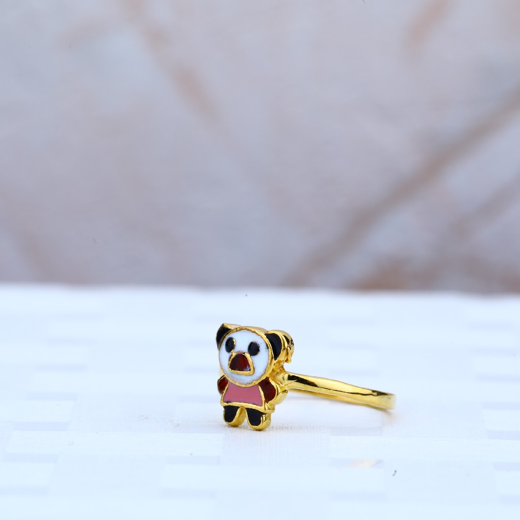 Gold Meena Cartoon Kids Ring-KR51