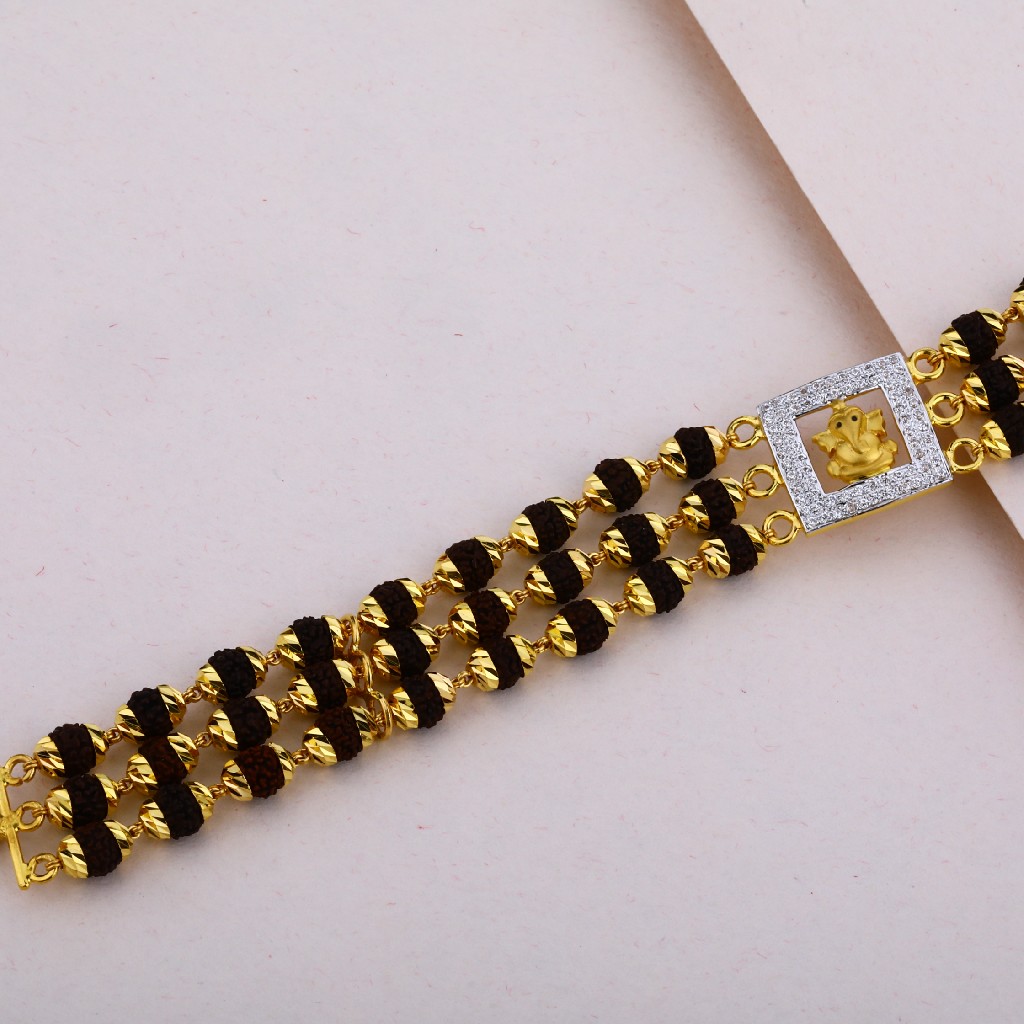 Mens Rudraksha Gold Bracelet-MRB01
