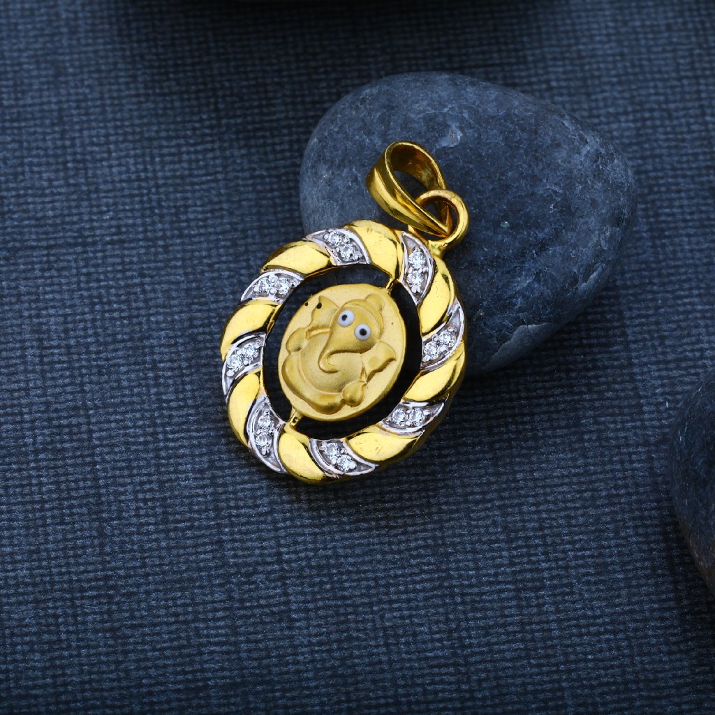 God Ganesha Gold 916 Pendant-GP46